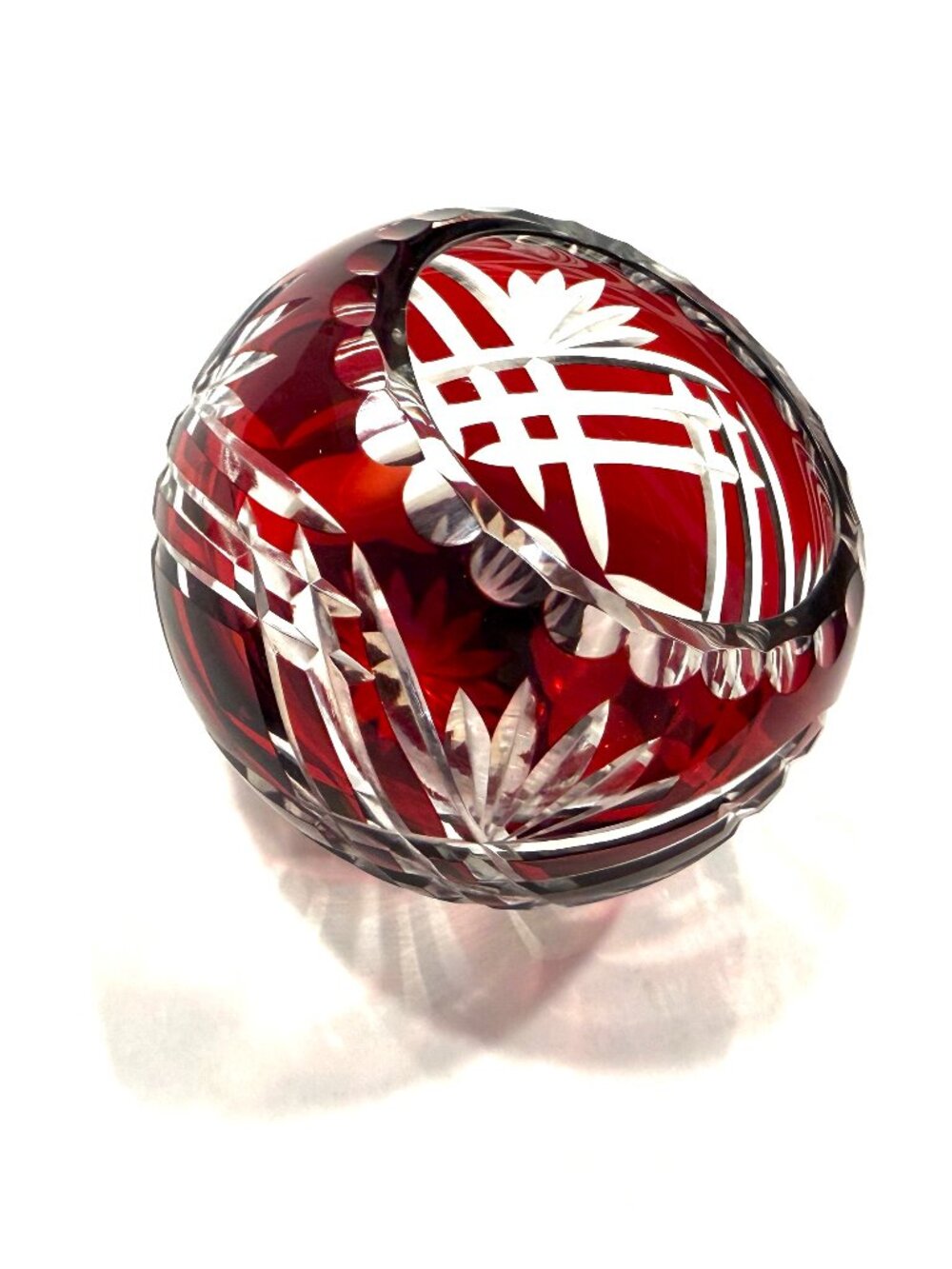 Fifth Avenue Crystal Ruby Red Handcut Bowl New With Label